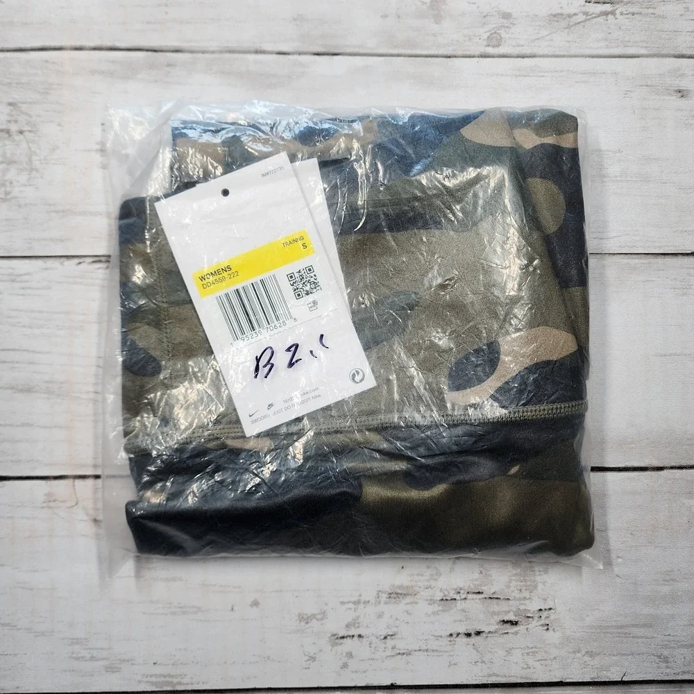 Sz‎ Small Nike One Women's Mid-Rise Camo Leggings Olive White DD4559-222
